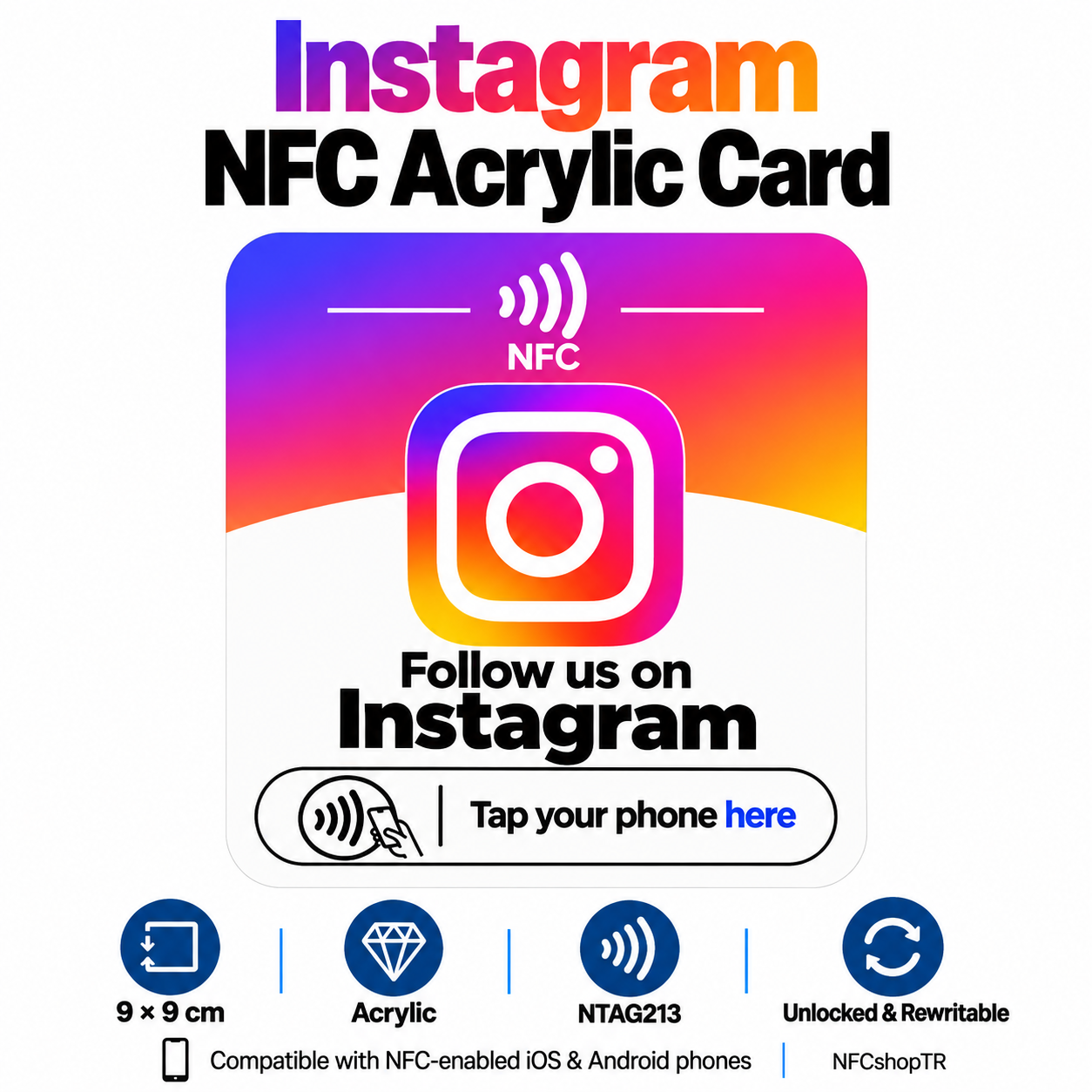 Gradient Instagram NFC Card — design 05