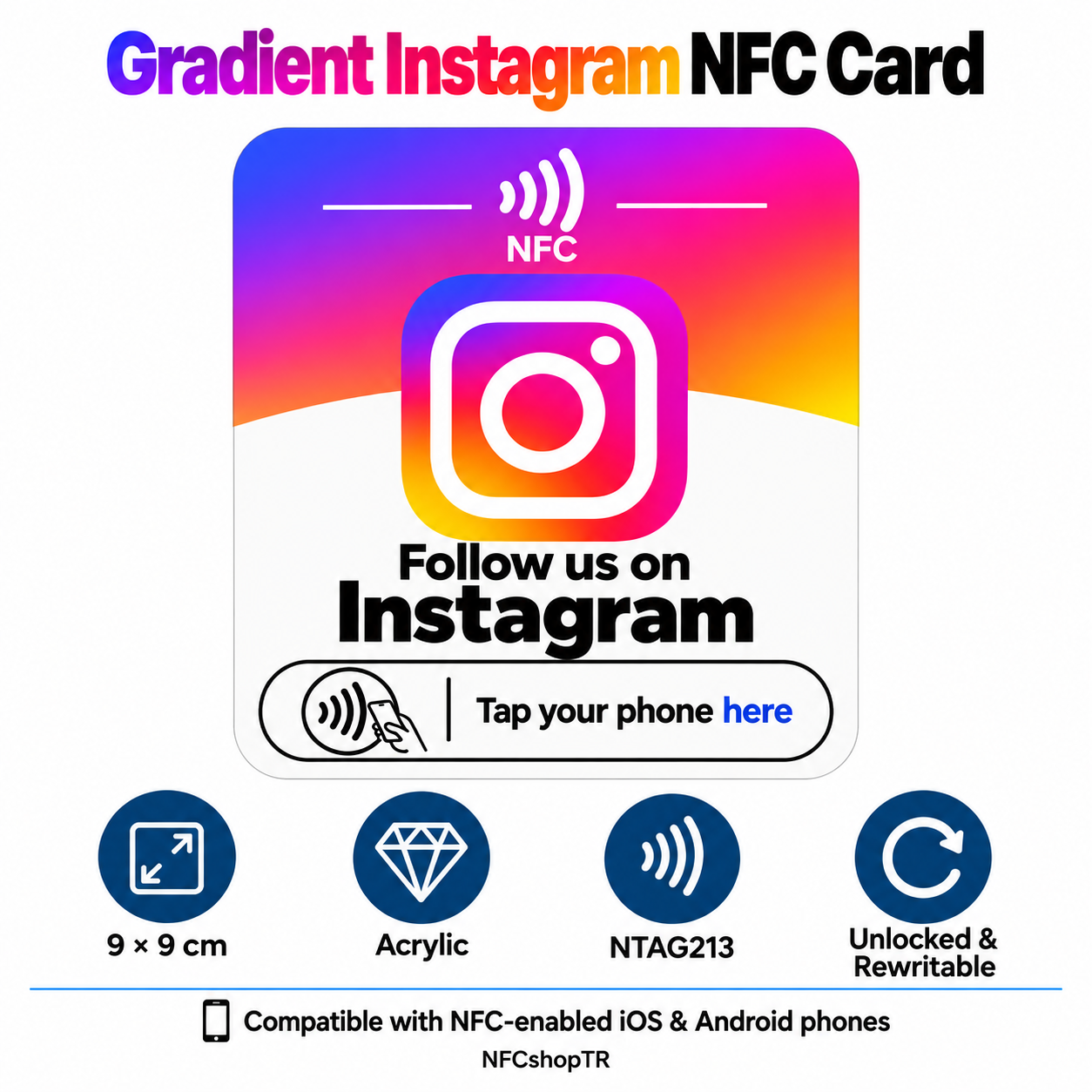Gradient Instagram NFC Card — design 24